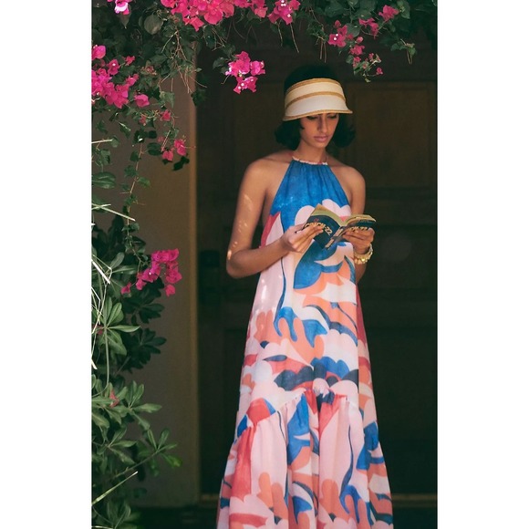 Maeve by Anthropologie Dresses & Skirts - Maeve Anthropologie‎ Halter Maxi Dress Summer Abstract Print Boho Chic, Size XS